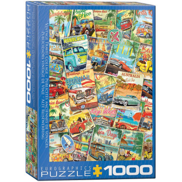 Puzzle - Vintage Travel Collage - 1000 pièces