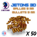 Jetons 3D Balles 9 mm (50 pièces) 0