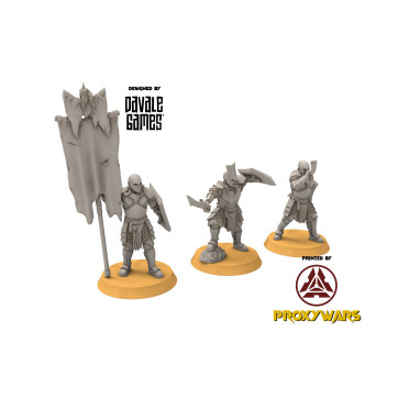 Orc - x3 Super Orc Spearmen Officer - Davale Games