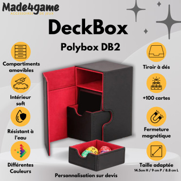 DeckBox 100+ avec tiroir de rangement - Noir