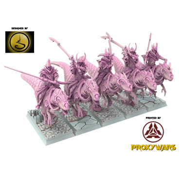 Dark Elves - x5 Raptor Rider with Great Weapon - HoloMiniatures