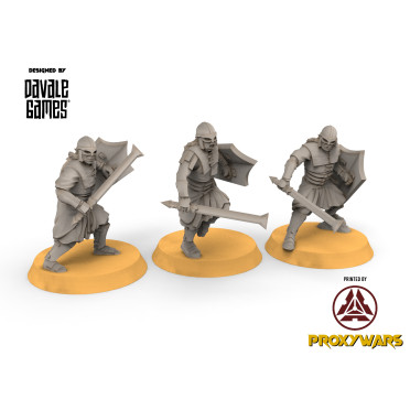 Blood-Handed Orcs - x3 Outriders with Shield - Davale Games