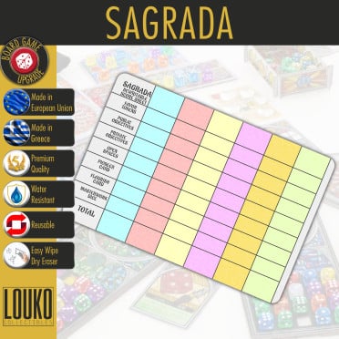 Sagrada  - Feuille de score réinscriptible