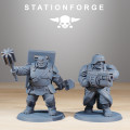 Station Forge - Iron Legion – 3x Grimguard Mutants Bullogres Hand Weapons 3