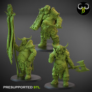 Ogres - x3 Valarjar Chosens Leader - ClayBeastCreation