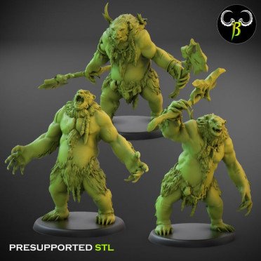 Ogres - x3 Bearzerker V2 - ClayBeastCreation