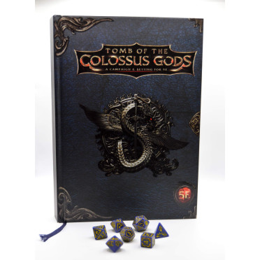 Tomb of the Colossus Gods 5e Book + Dice Set