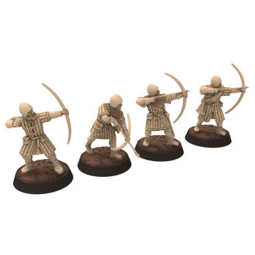 Medieval - Scotland - x4 Archers - Medbury miniatures