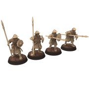 Medieval - Scotland - x4 Spearmens - Medbury miniatures