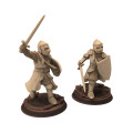 Medieval - Generic - x4 Noble Knights on Foot - Medbury miniatures 2