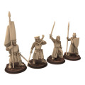 Medieval - Generic - x4 Knights Command on Foot- Medbury miniatures 0