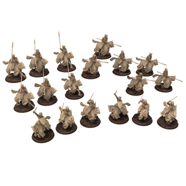 Medieval - Generic - x18 Knights on Horse - Medbury miniatures