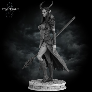 Stormborn - Morrigan, Tiefling Sorceress [75mm]