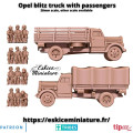 Eskice Miniature – WWII – Opel blitz truck with passengers - 28mm 1