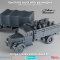 Eskice Miniature – WWII – Opel blitz truck with passengers - 28mm 2