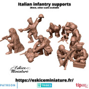 Eskice Miniature – WWII – Italian infantry supports - 28mm