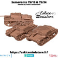 Eskice Miniature – WWII – 1x Semovente 75/18 & 75/34 - 28mm 0