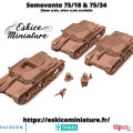 Eskice Miniature – WWII – 1x Semovente 75/18 & 75/34 - 28mm 1