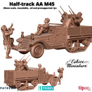 Eskice Miniature – WWII – M45 AA Half-track with crew - 28mm