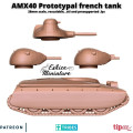 Eskice Miniature – WWII – AMX40 Prototypal french tank - 28mm 1