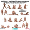 Eskice Miniature – WWII – UK soldiers in Africa with SUPPORTS weapons - 28mm 1