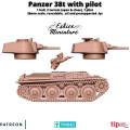 Eskice Miniature – WWII – Panzer 38t with pilot - 28mm 1