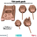 Eskice Miniature – WWII – T34 tank pack, 76 and 85mm - 28mm 1