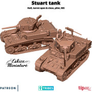 Eskice Miniature – WWII – Stuart tank with pilot - 28mm