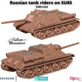 Eskice Miniature – WWII – SU85 Tank with russian tank riders - 28mm 0