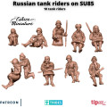 Eskice Miniature – WWII – SU85 Tank with russian tank riders - 28mm 3