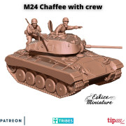 Eskice Miniature – WWII – M24 Chaffee with crew US - 28mm