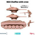 Eskice Miniature – WWII – M24 Chaffee with crew US - 28mm 1