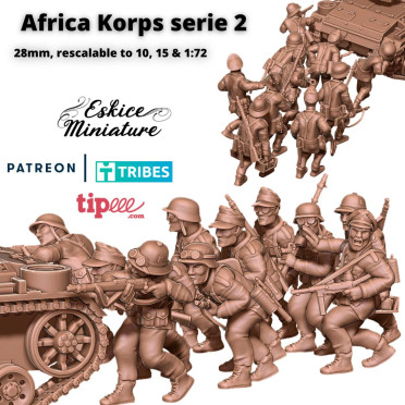 Infanterie Africa Korps serie 2 x10 - Fichiers 3D