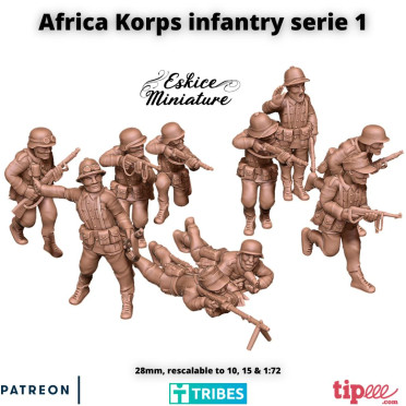 Infanterie Africa Korps serie 1 x10 - Fichiers 3D