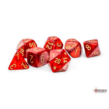 Set de 7 Dés Mega JDR Chessex : Scarab