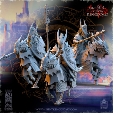 The Beholder Miniatures - Elfes - Chevaliers Dragon