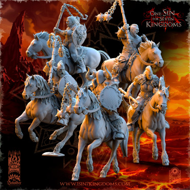 The Beholder Miniatures - Royaumes de la Ruine - Cavaliers avec Fleaux