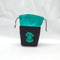 Black square dice bag - green Ork logo 2