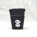 Black square dice bag - white Ork logo 2