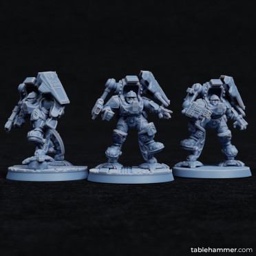 Tablehammer – Federation of Tyr – Exo Dwarves with plasma gauntlets