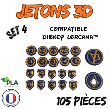 3D Tokens for Lorcana (Set 4 - 105 Pieces)