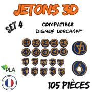 Jetons 3D pour Lorcana (Set 4 - 105 Pièces)