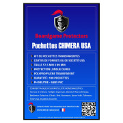 100 Pochettes Chimera USA 57.5x89mm | Boardgame Protectors