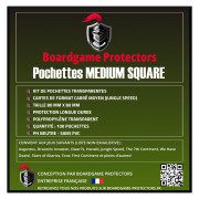 100 Pochettes Medium Square 80x80mm | Boardgame Protectors