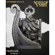 Highlands Miniatures - Sons of Ymir - Viking Dwarf Lord x1