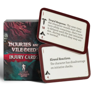 Injuries and Vile Deeds - PC Injury Cards