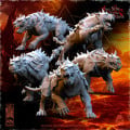 Beholder Miniatures - Realms of Ruins - Hellhounds with Armor 0