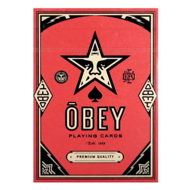 Cartes à jouer Theory11 - Obey Rouge