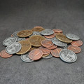 Set of generic metal coins of value 1, 5, 10 for board games 1