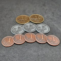 Set of generic metal coins of value 1, 5, 10 for board games 4